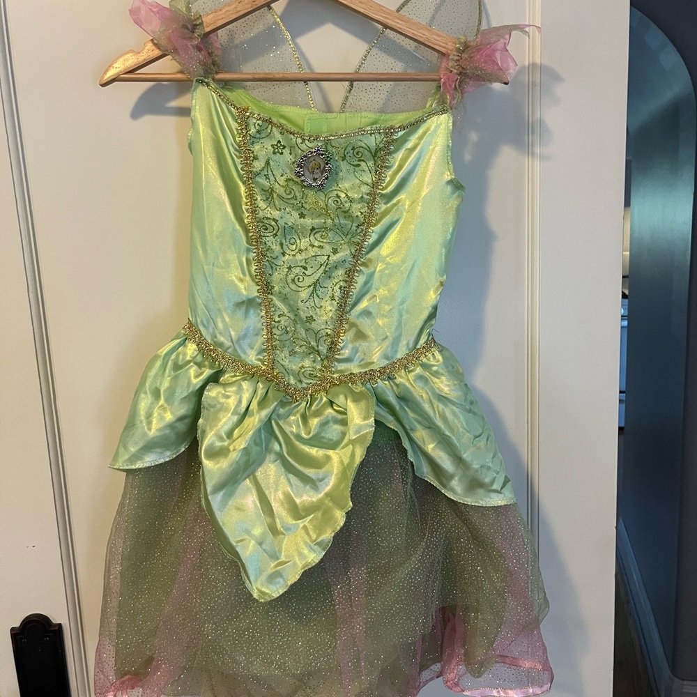 Disney Tiana Green and Pink Sparkle Princess Dress Costume